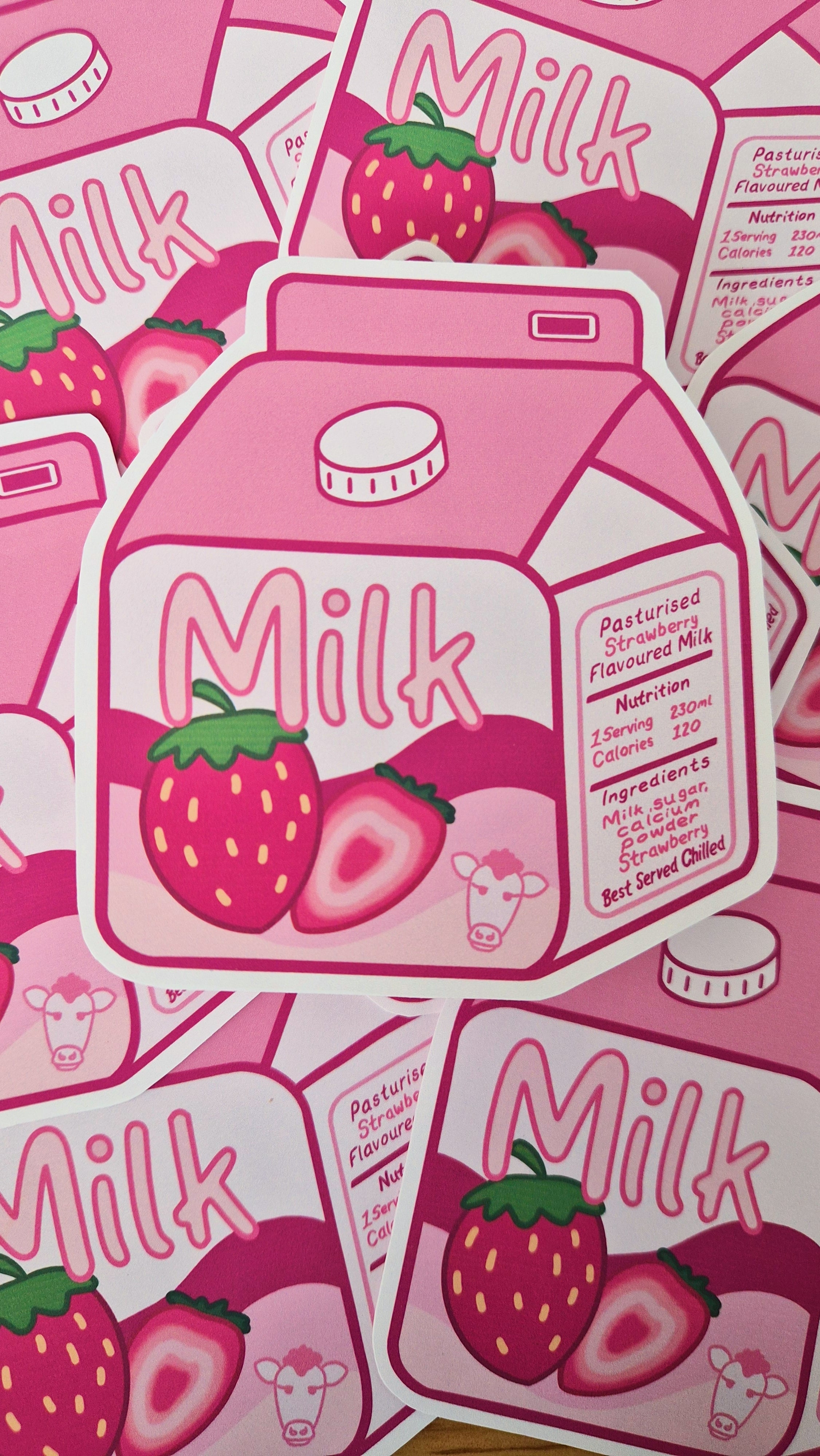 Cartons of Milk Collection - Plain, Strawberry, Banana and Chocolate