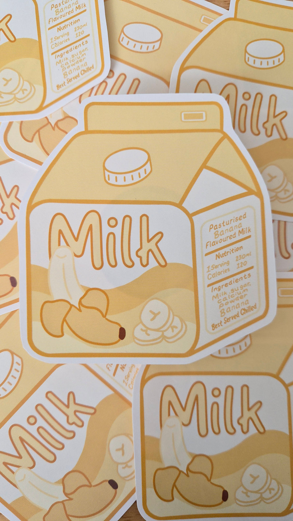 Cartons of Milk Collection - Plain, Strawberry, Banana and Chocolate