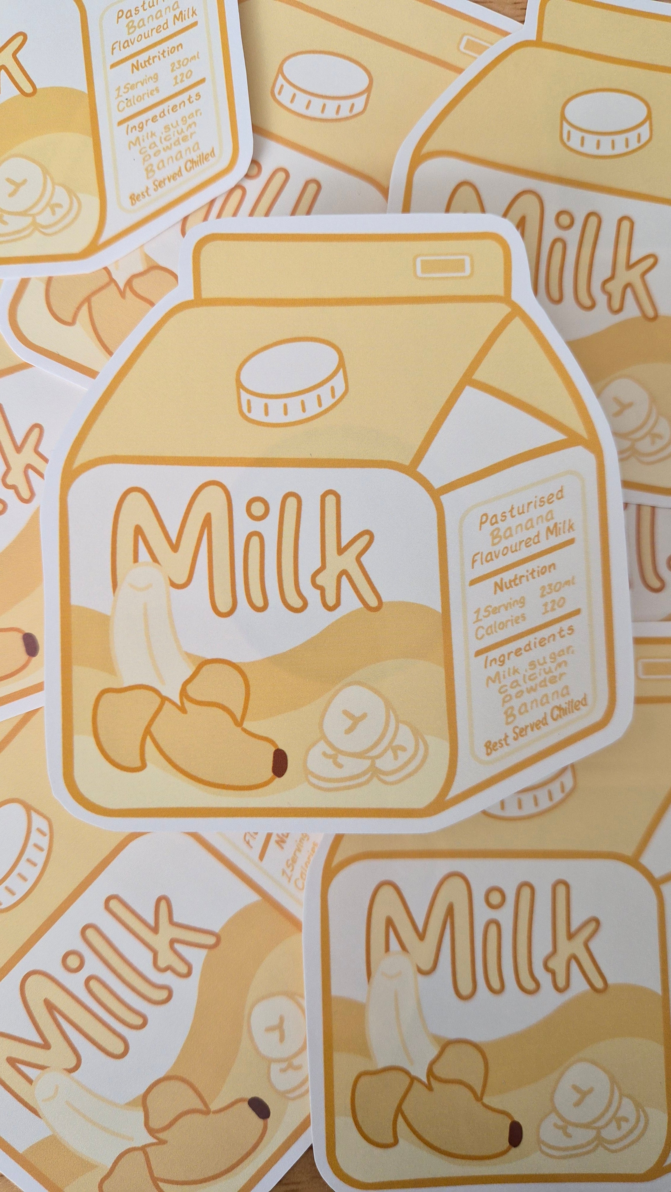 Cartons of Milk Collection - Plain, Strawberry, Banana and Chocolate