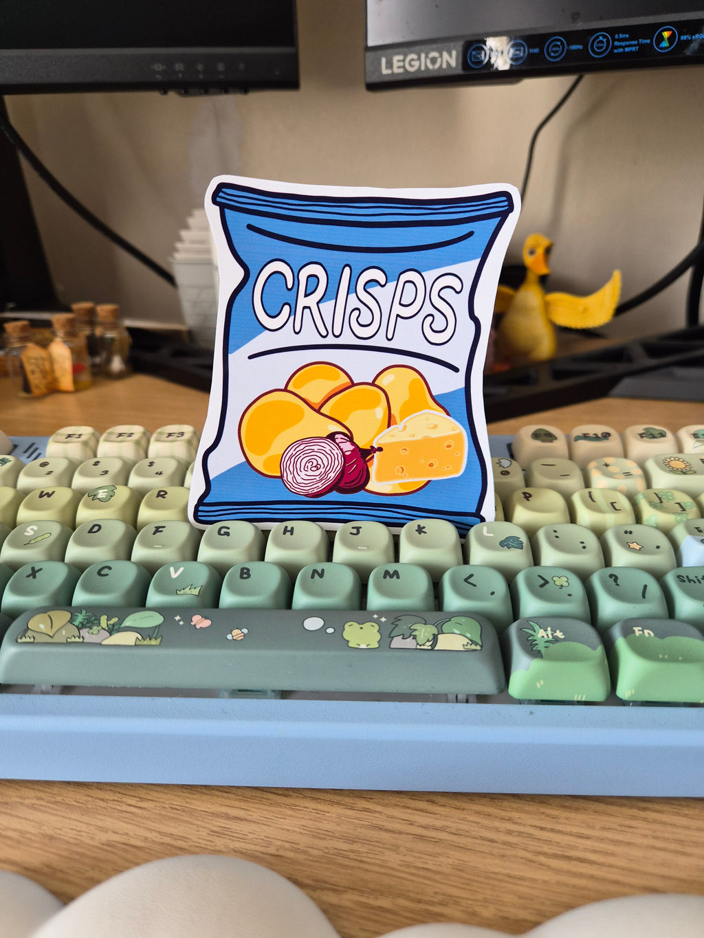 Cheese 'n' Onion Crisps - Yummy Snack Stickers