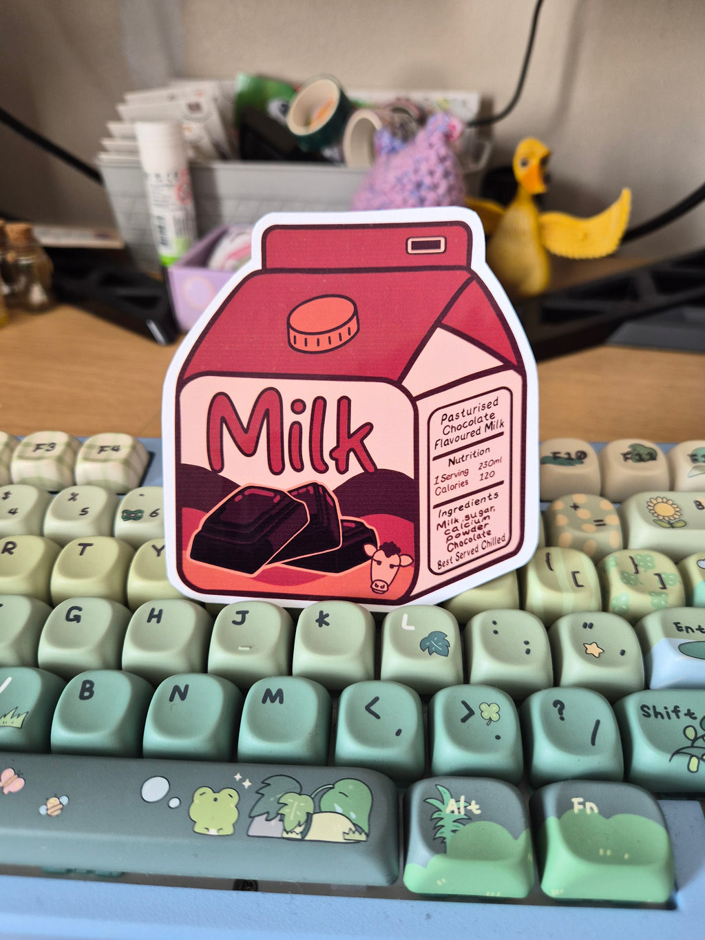 Chocolate Milk carton sticker - Kawaii Drinks