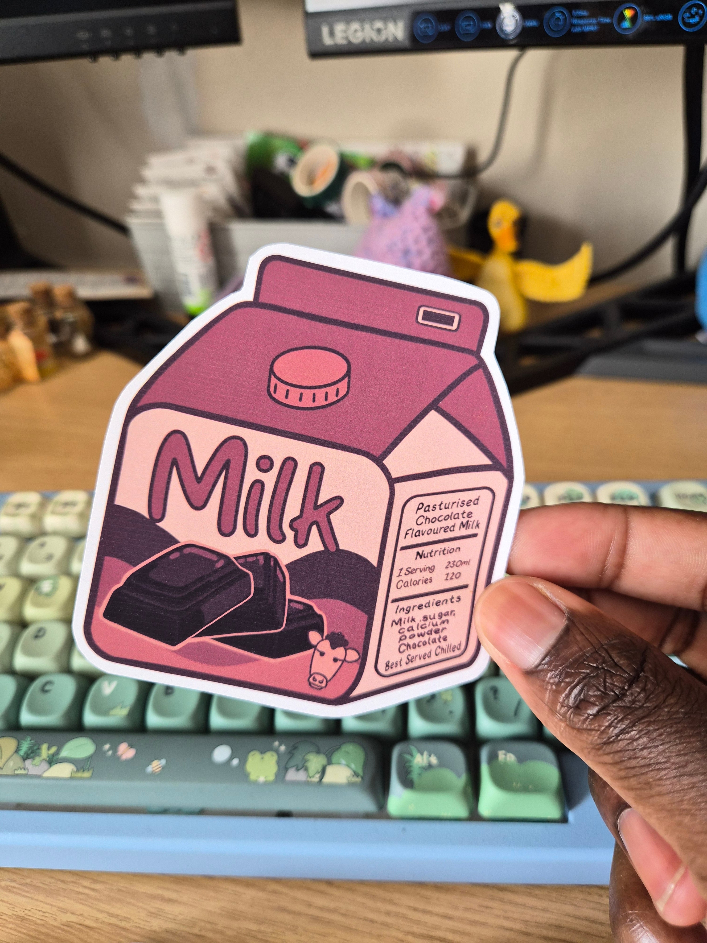 Chocolate Milk carton sticker - Kawaii Drinks