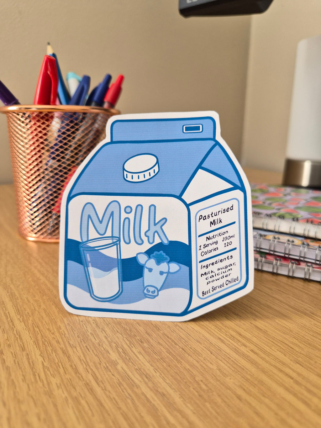 Plain Milk carton sticker - Kawaii Drinks