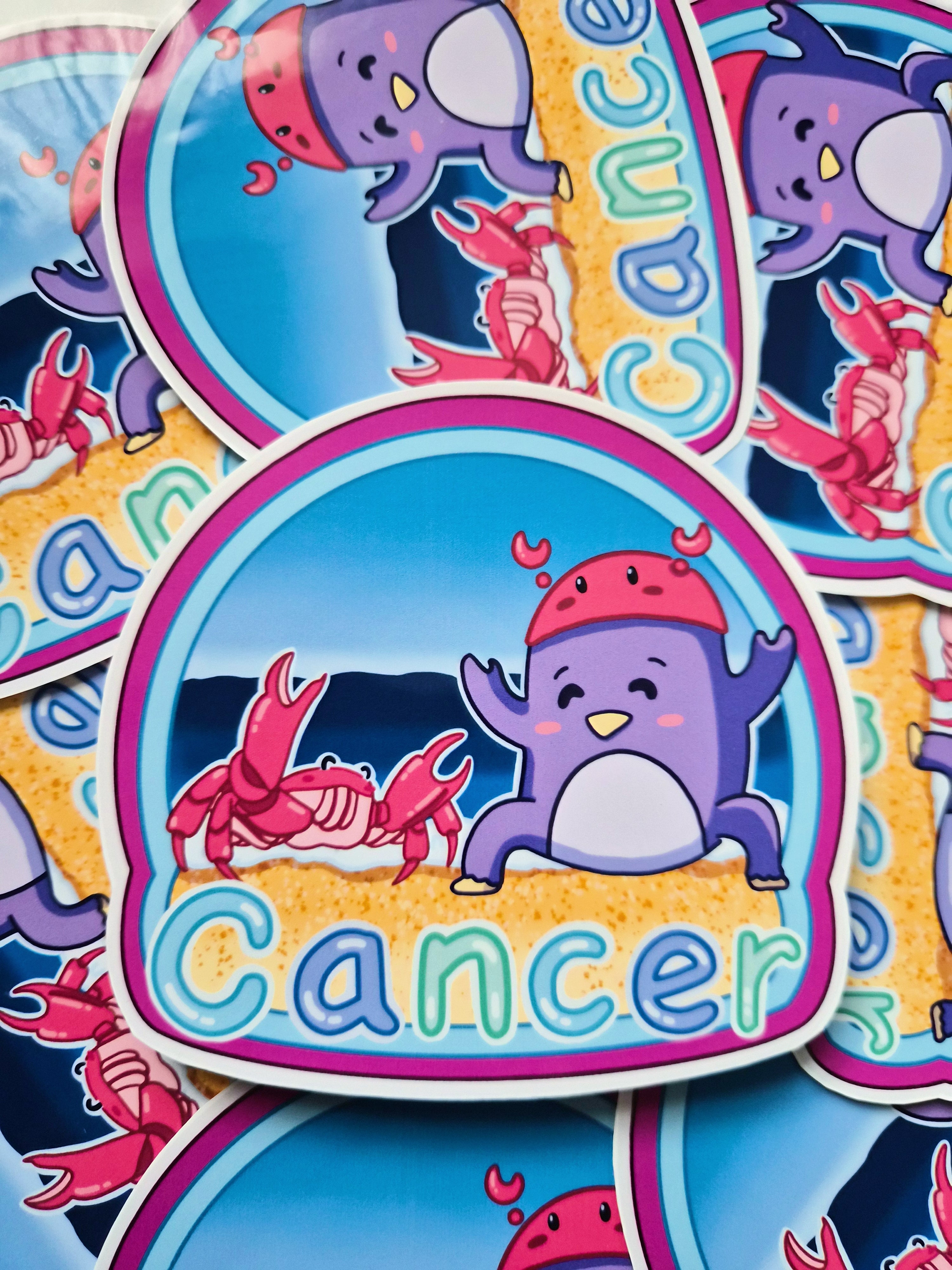 Cancer vinyl die-cut sticker - Fun astrology sticker
