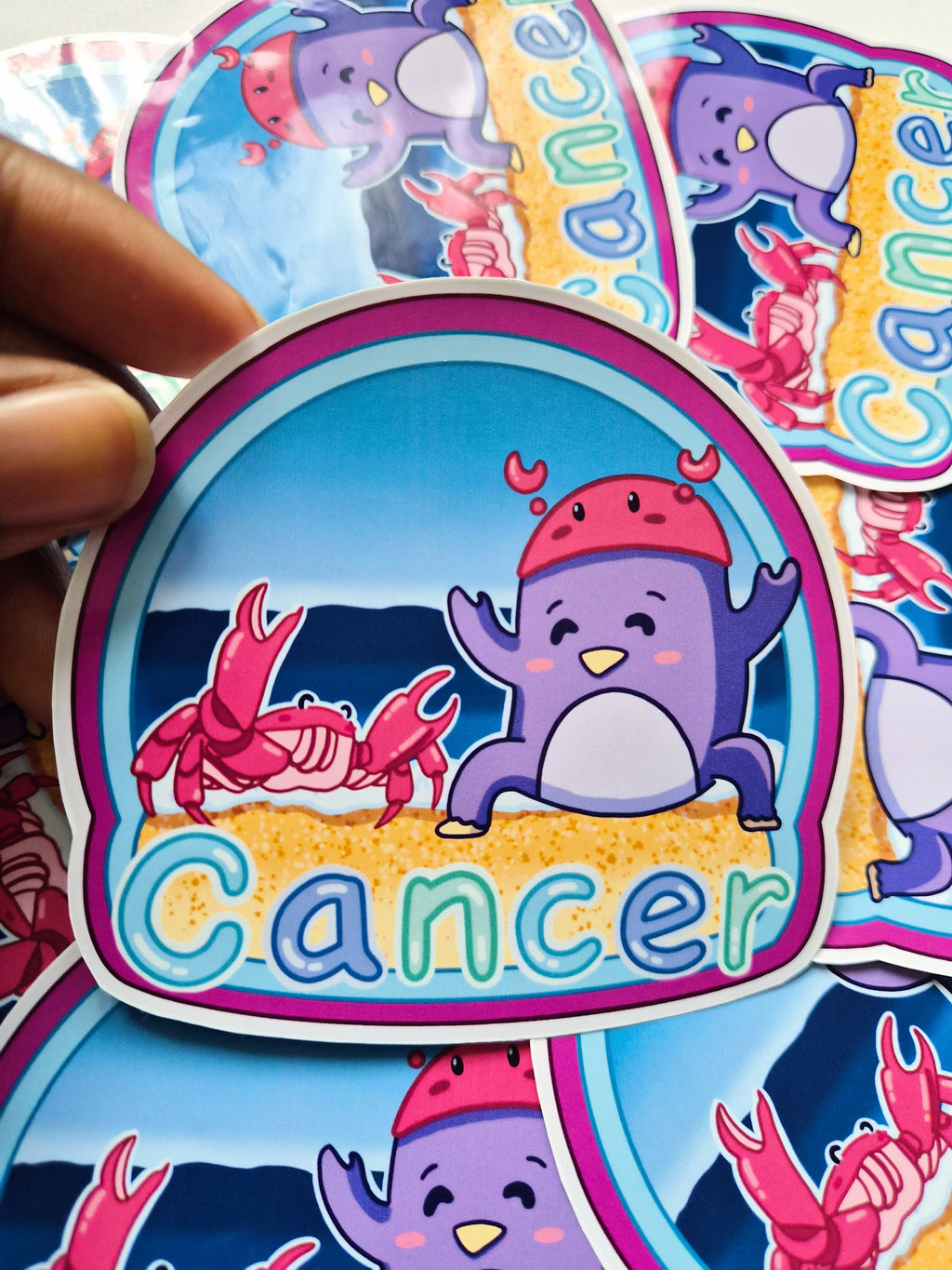 Cancer vinyl die-cut sticker - Fun astrology sticker