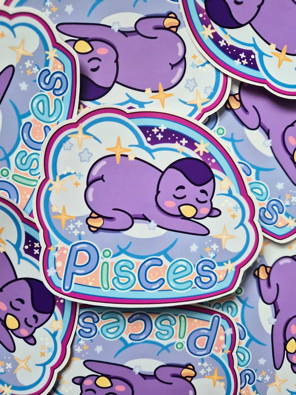 Pisces vinyl die-cut sticker - Fun astrology sticker