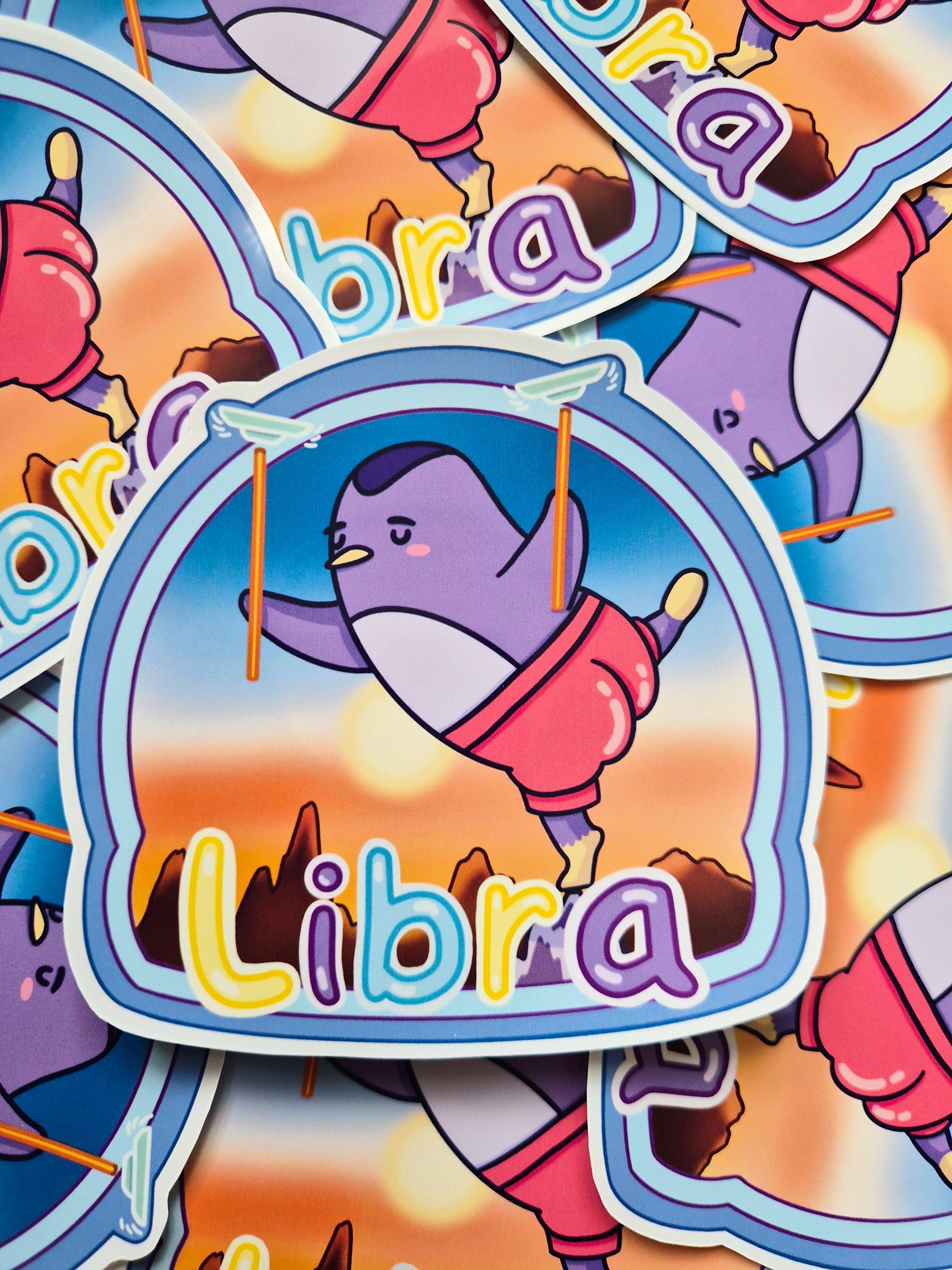 Libra vinyl die-cut sticker - Fun astrology sticker