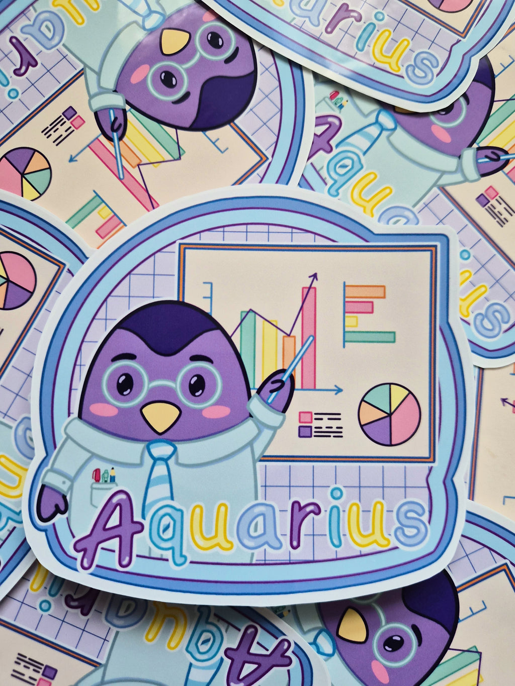 Aquarius vinyl die-cut sticker - Fun astrology sticker