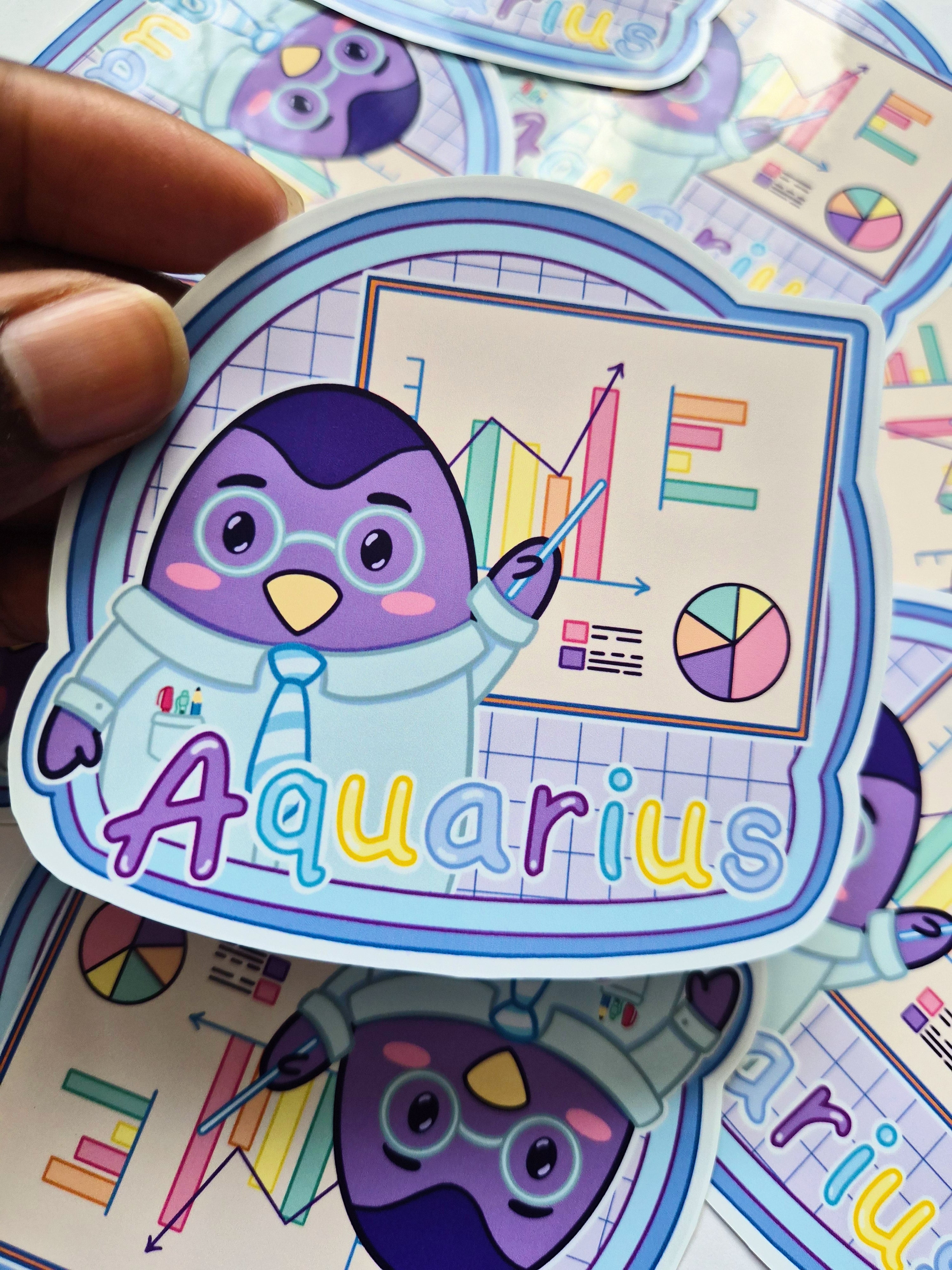 Aquarius vinyl die-cut sticker - Fun astrology sticker