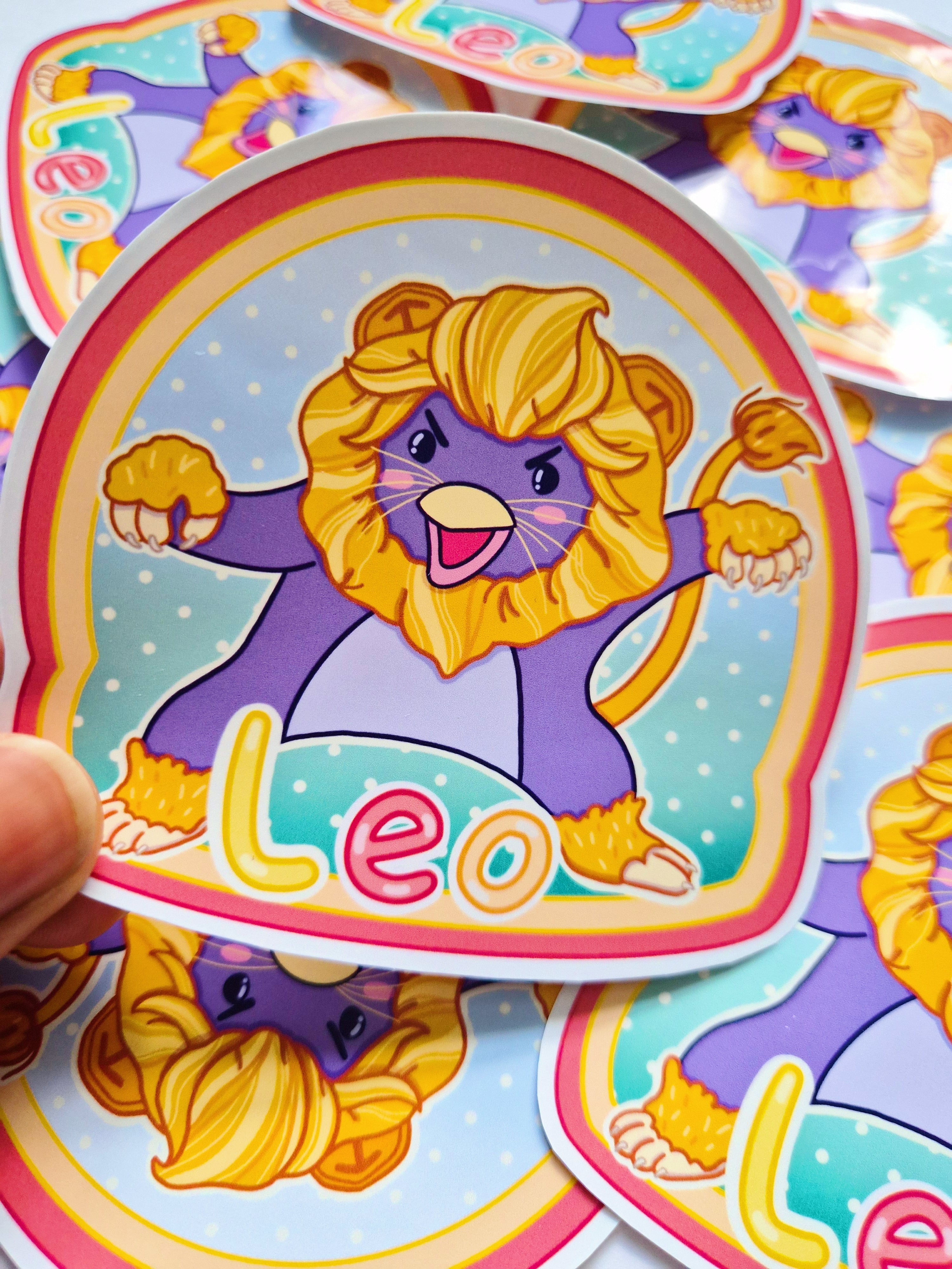 Leo vinyl die-cut sticker - Fun astrology sticker