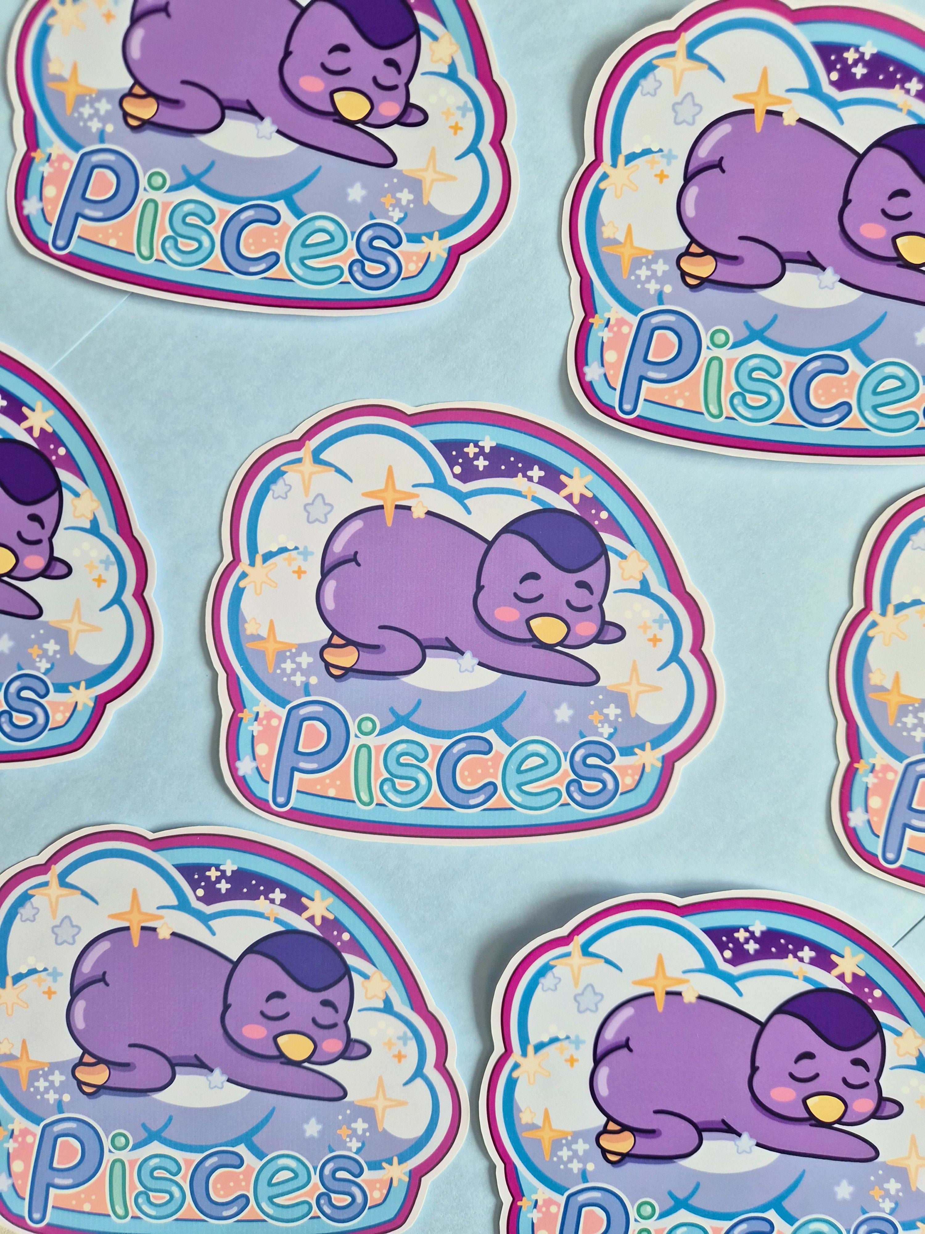 Pisces vinyl die-cut sticker - Fun astrology sticker