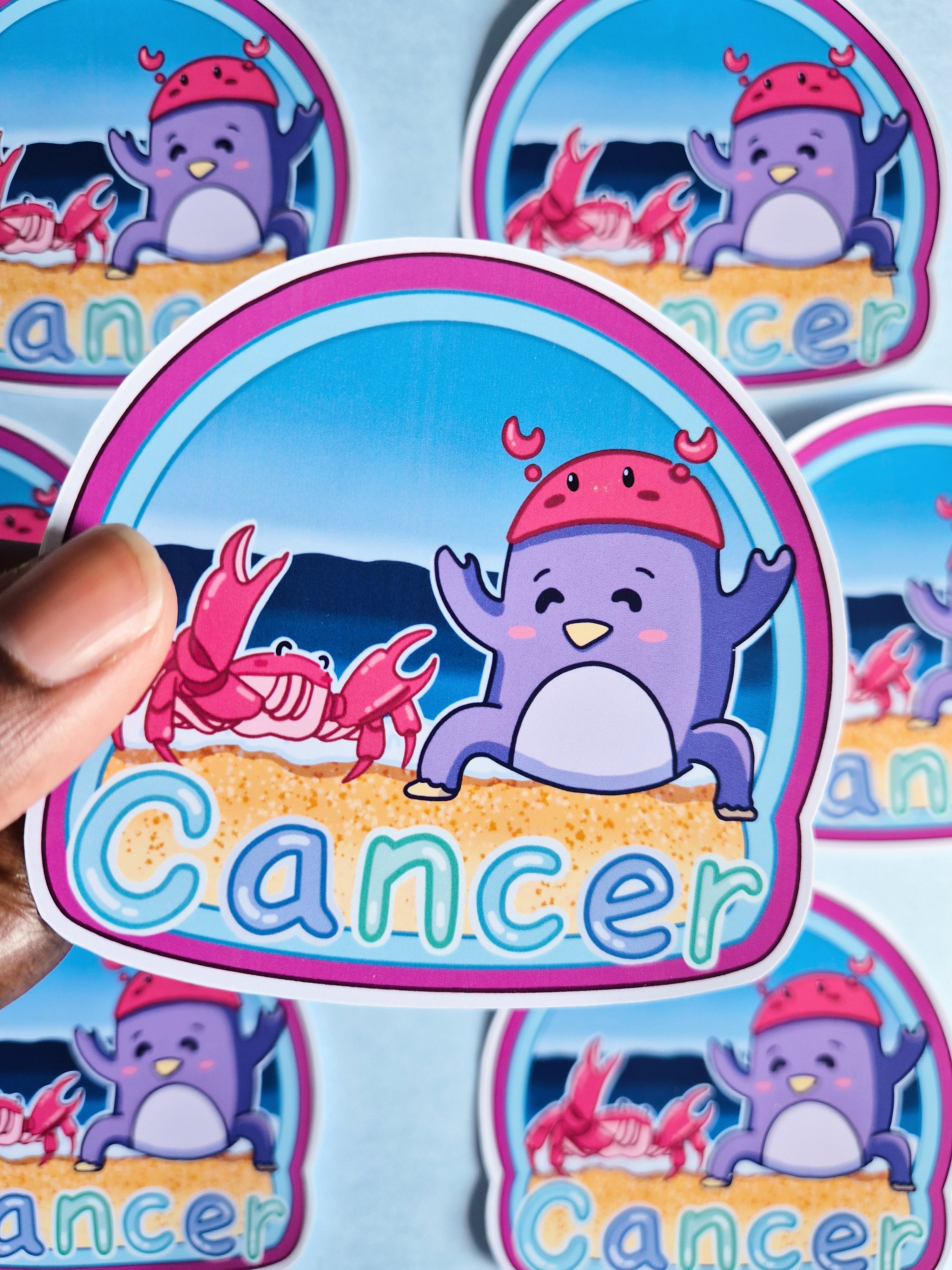 Cancer vinyl die-cut sticker - Fun astrology sticker