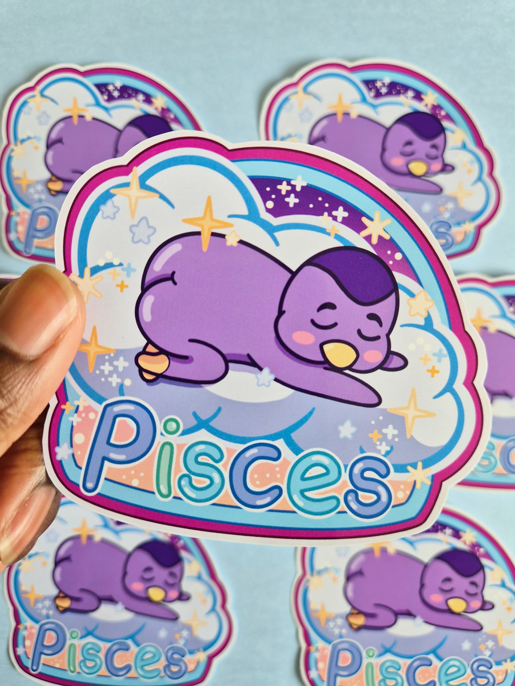 Pisces vinyl die-cut sticker - Fun astrology sticker