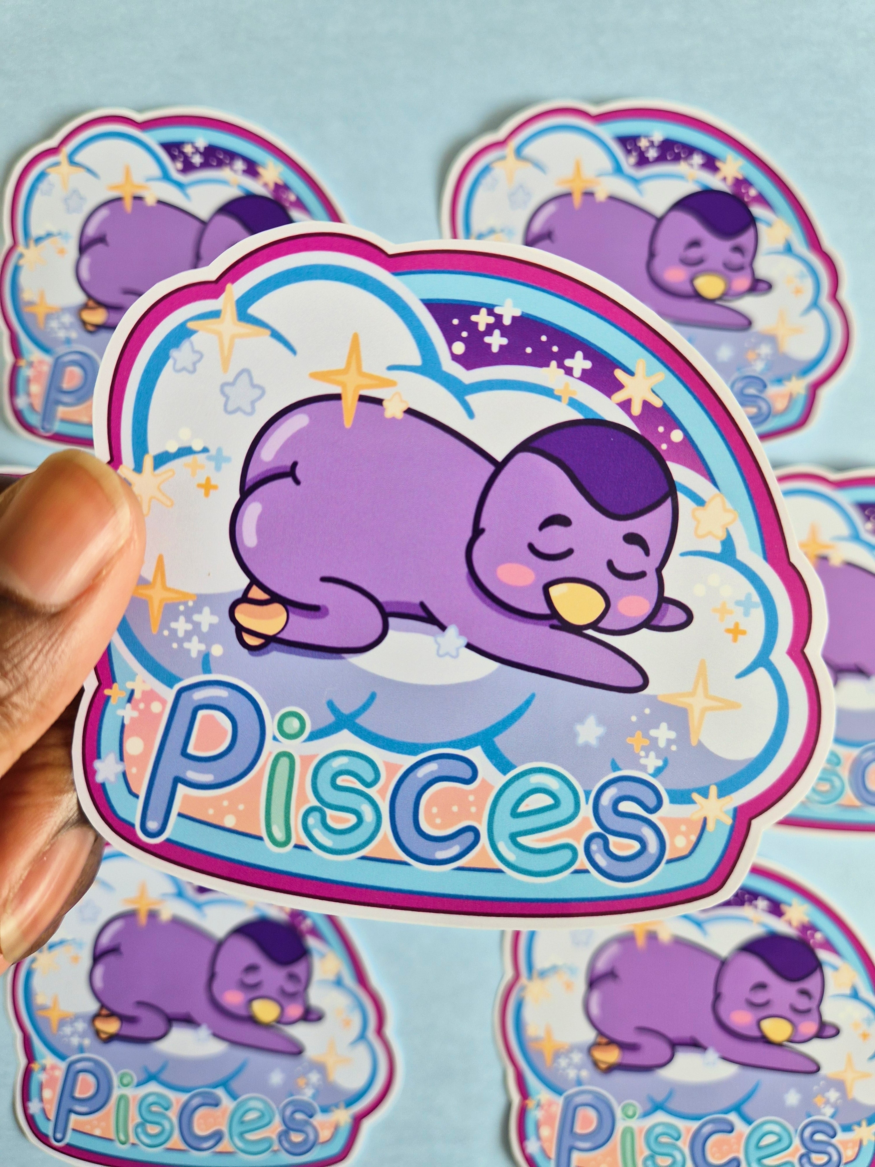 Pisces vinyl die-cut sticker - Fun astrology sticker