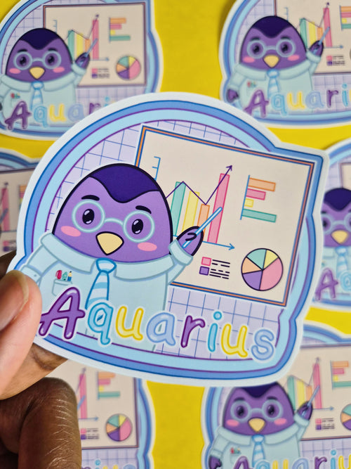 Aquarius vinyl die-cut sticker - Fun astrology sticker