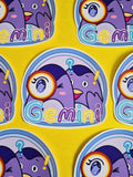Gemini vinyl die-cut sticker - Fun astrology sticker
