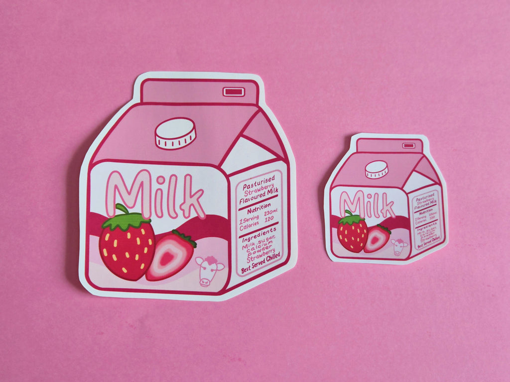 Cartons of Milk Collection - Plain, Strawberry, Banana and Chocolate