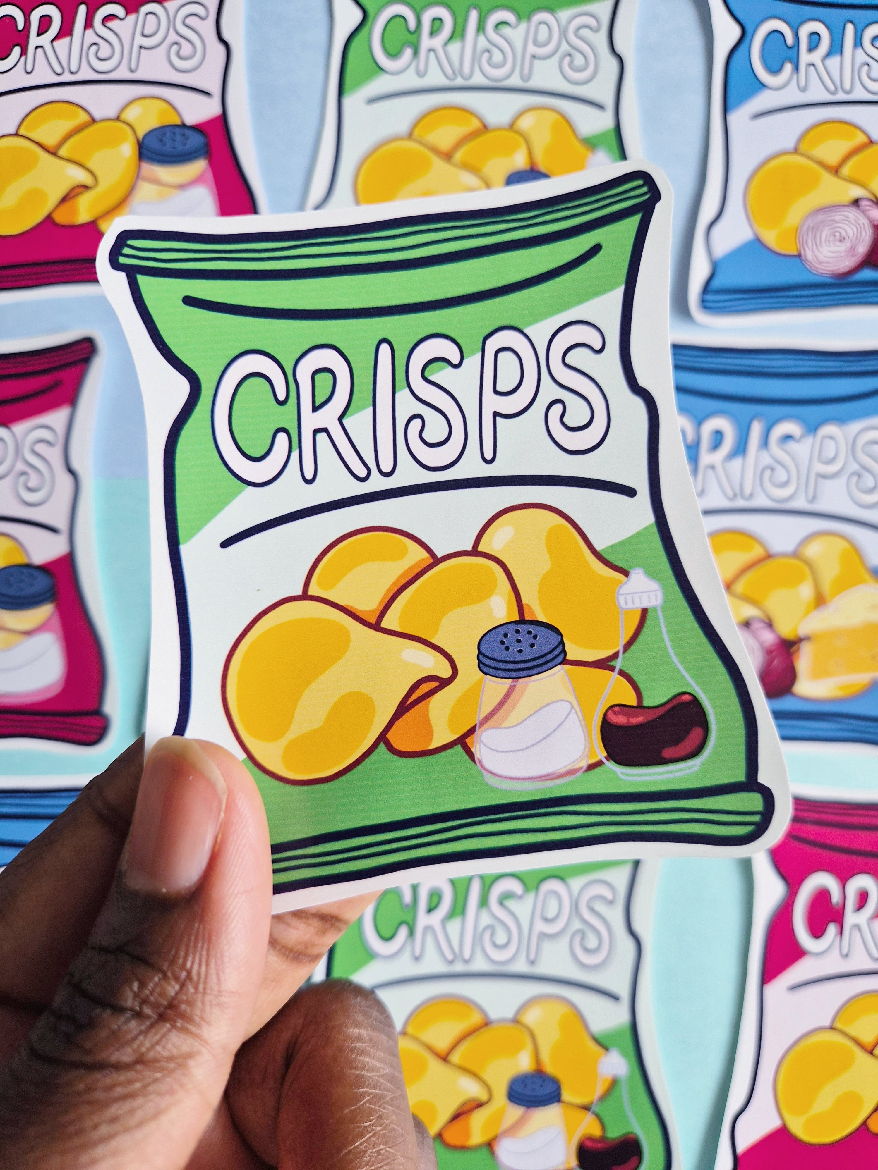 Salt 'n' Vinegar crisps - Yummy Snack Stickers