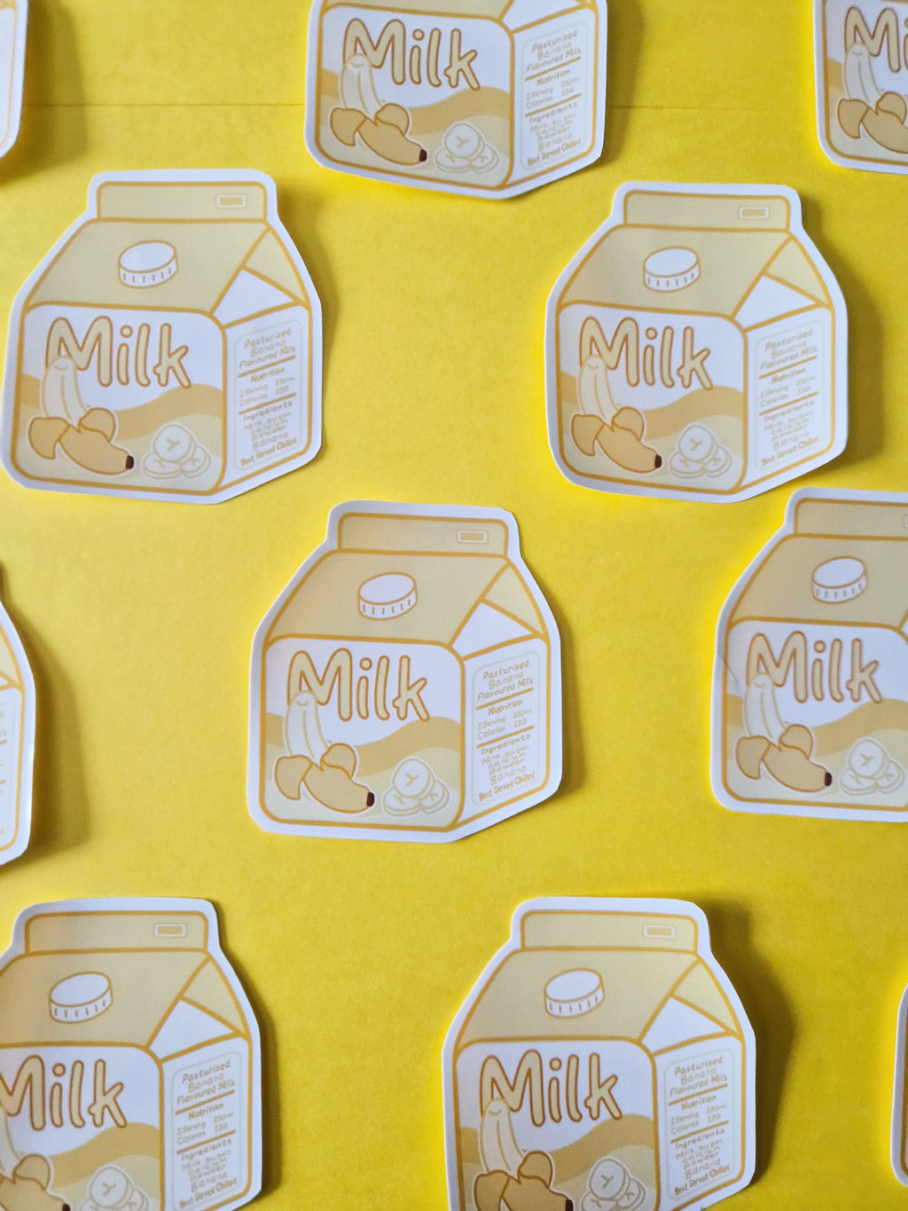 Banana Milk carton sticker - Kawaii Drinks