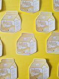 Banana Milk carton sticker - Kawaii Drinks