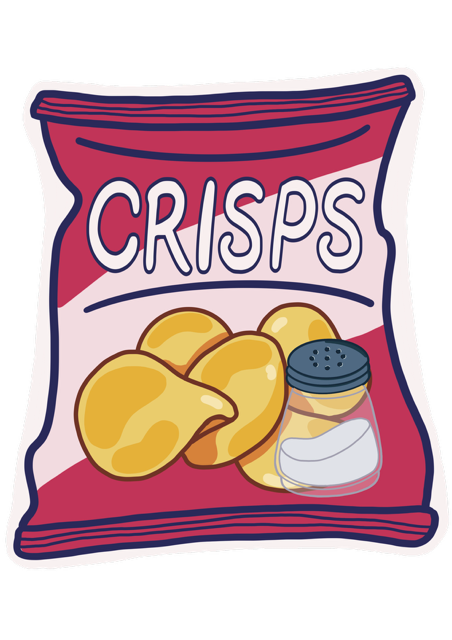 Ready Salted crisps - Yummy Snack Stickers