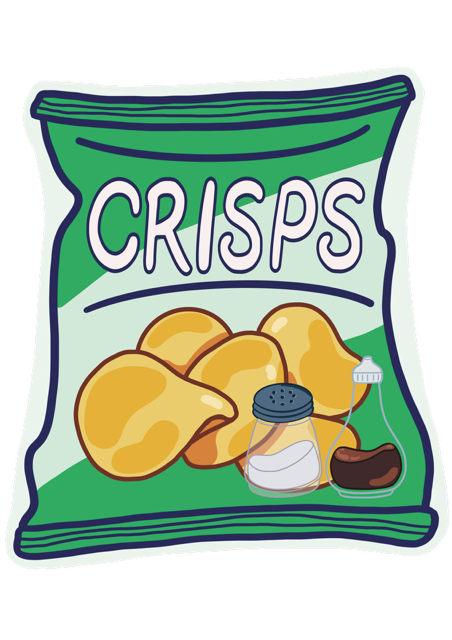 Salt 'n' Vinegar crisps - Yummy Snack Stickers